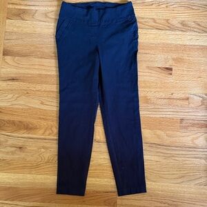 Massini Women's S Navy Blue Ankle Pants Pull-On Elastic Waist